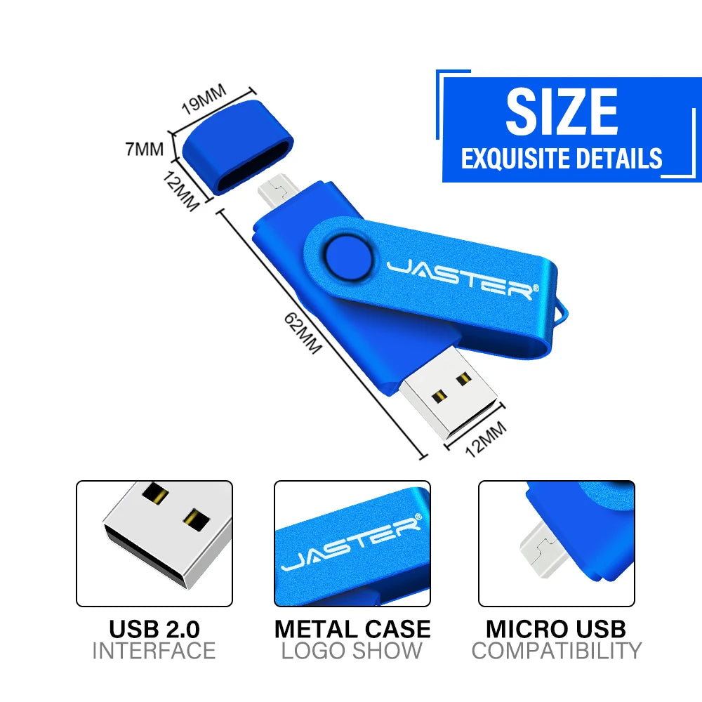 JASTER USB-Stick drehbar 128GB mit Logo Geschenk