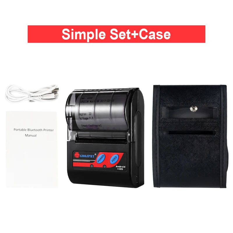 Mobiler Thermodrucker 58mm Bluetooth für Belege