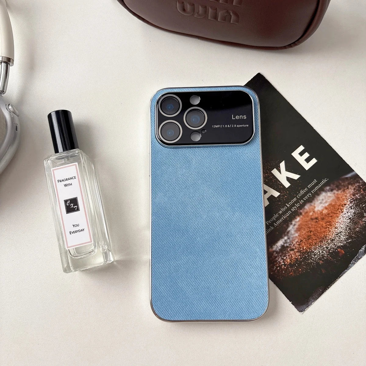 Retro Cowboy Stoff Handyhülle mit Fenster