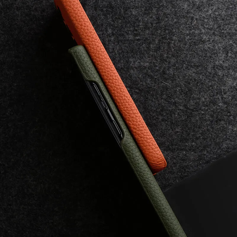 Handgefertigte Echtledertasche für Galaxy S25 Ultra