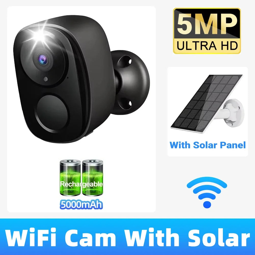 5MP 4G Solar Kamera mit Farb-Nachtsicht und Akku