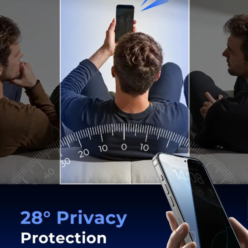 4-in-1 Anti-Spy Glass Screen Protector Set for iPhone 17 Series