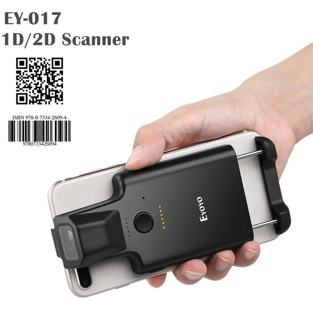 Portable 2D barcode scanner with USB & Bluetooth