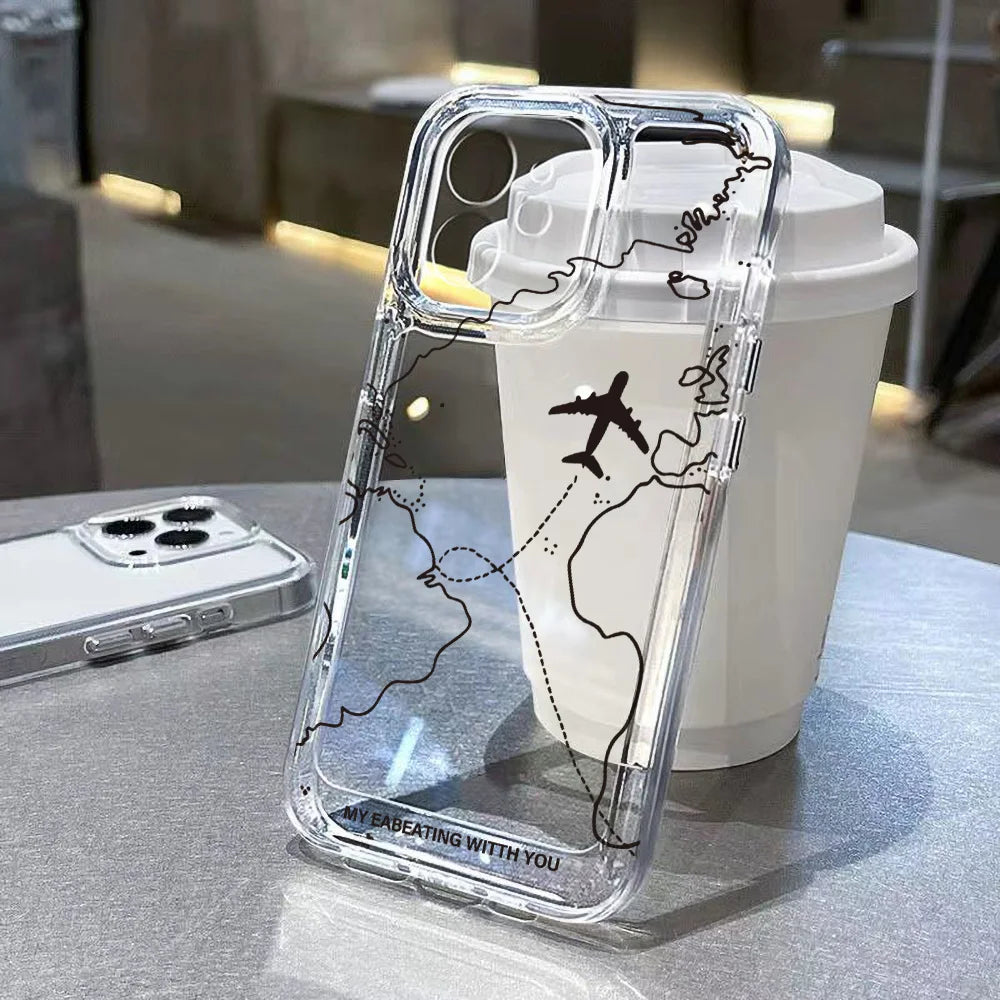 Klares Herz Design Case für iPhone 17