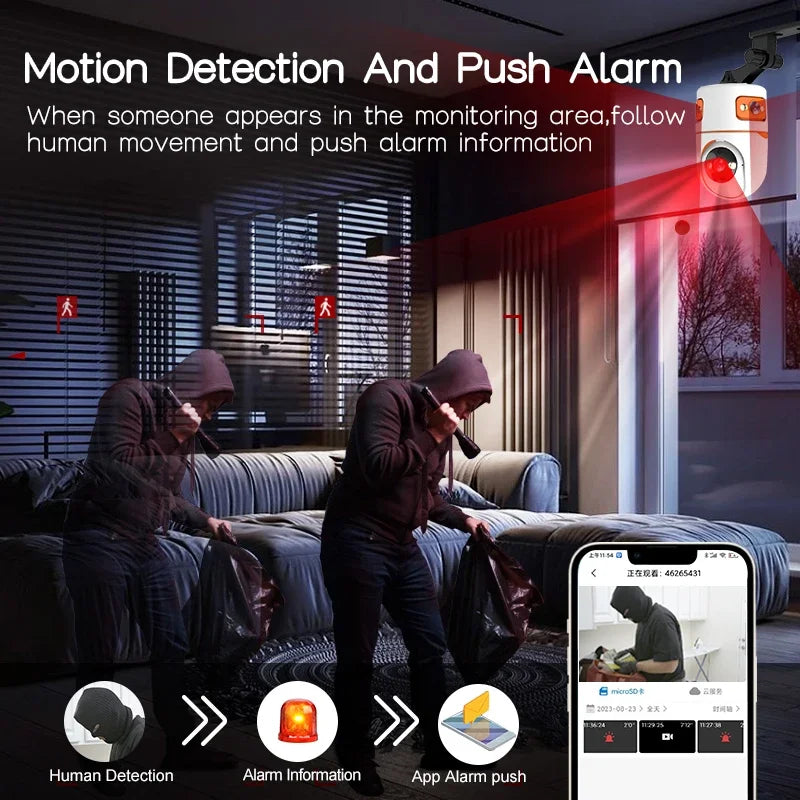 15MP WiFi surveillance camera with PTZ and baby monitor