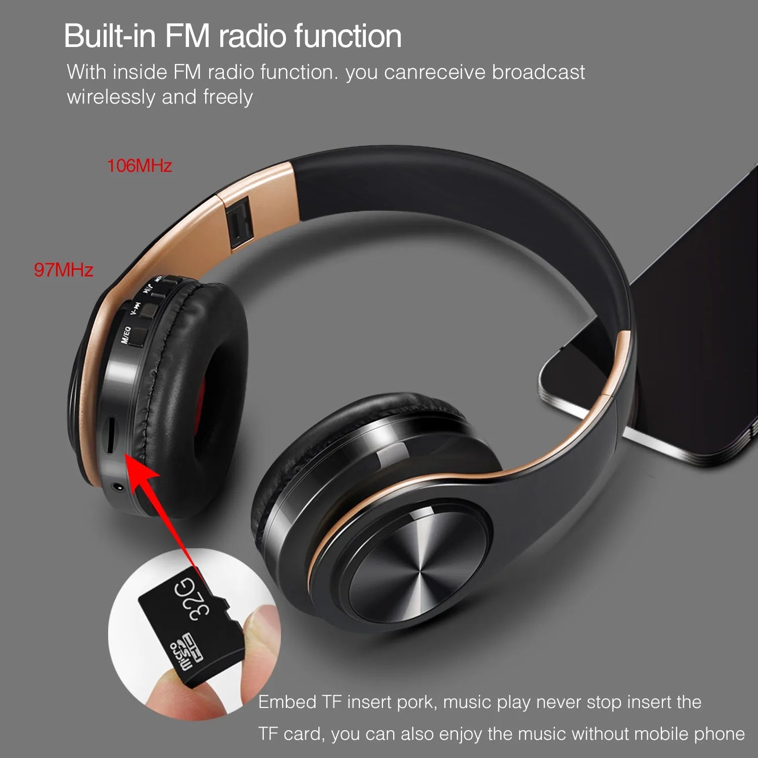 HiFi Stereo Bluetooth Ohrhörer mit Mic