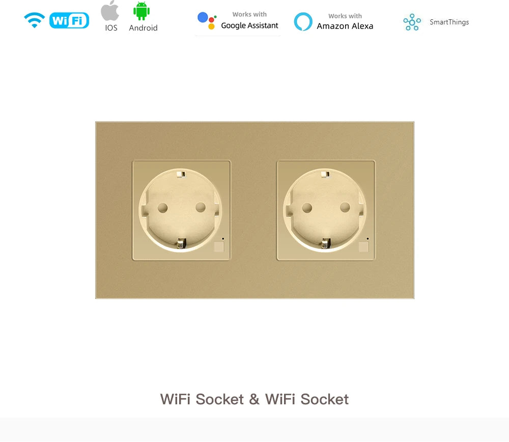 Smart WiFi socket EU USB Type-C Timer Alexa