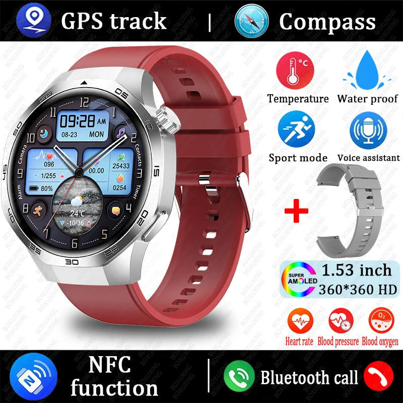2025 Neue 5 MAX Smartwatch HD AMOLED GPS NFC Anruf