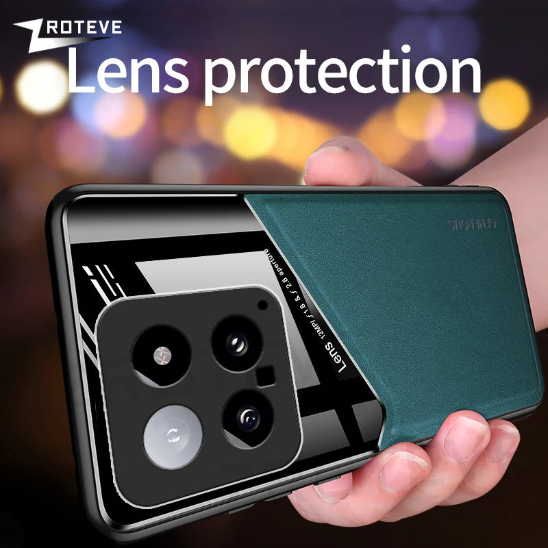 Xiaomi 14 PU Leder Hülle Magnetisch