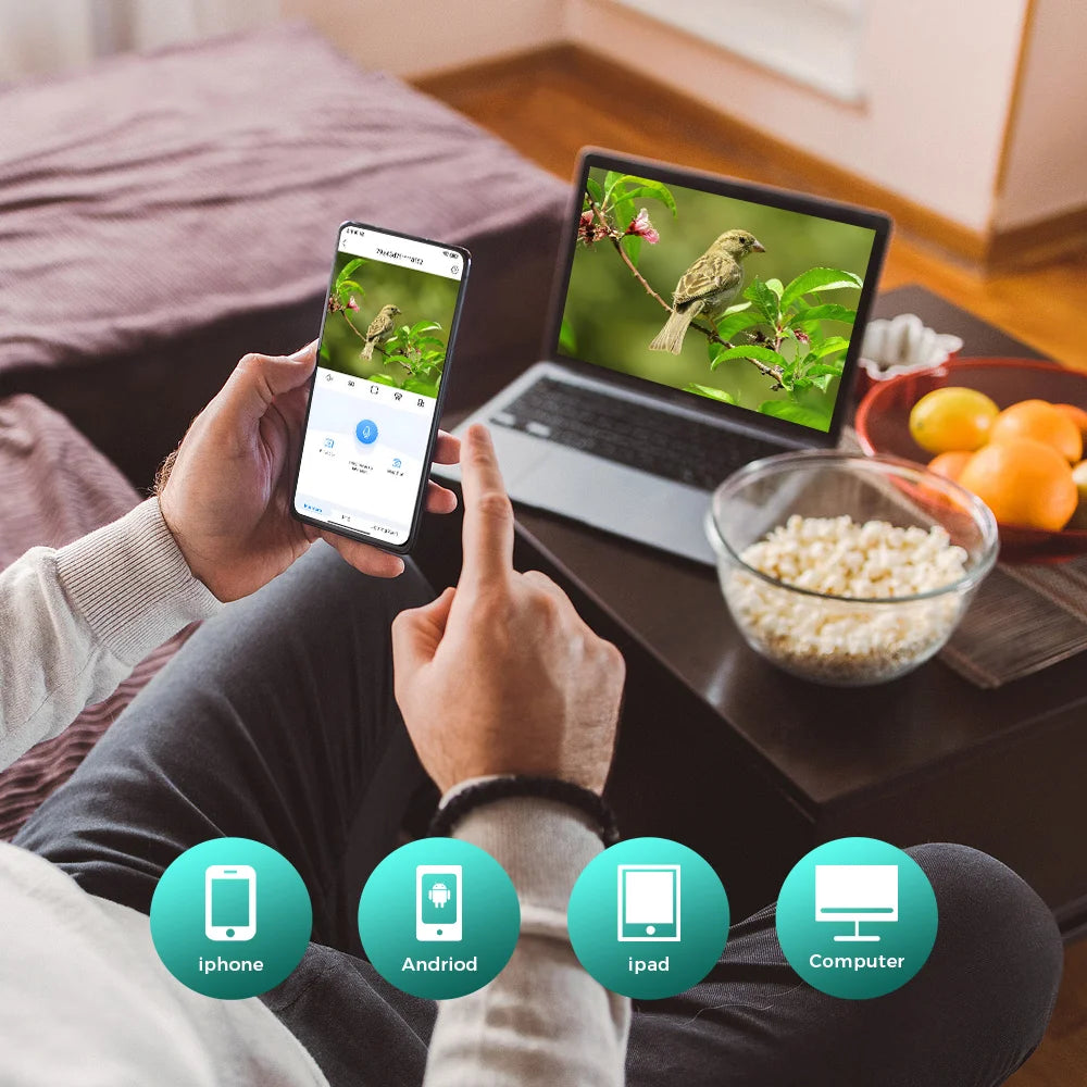3MP Smart Vogelhaus Kamera mit 5G WLAN & Nachtsicht