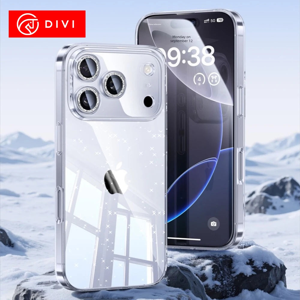 Glitzernde transparente Hülle für iPhone 17 Pro Max