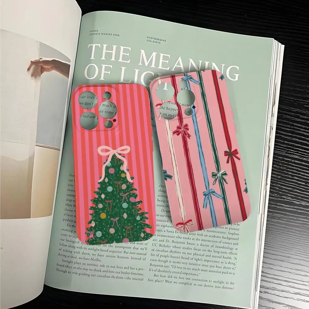 Christmas striped case for iPhone 17 & 16