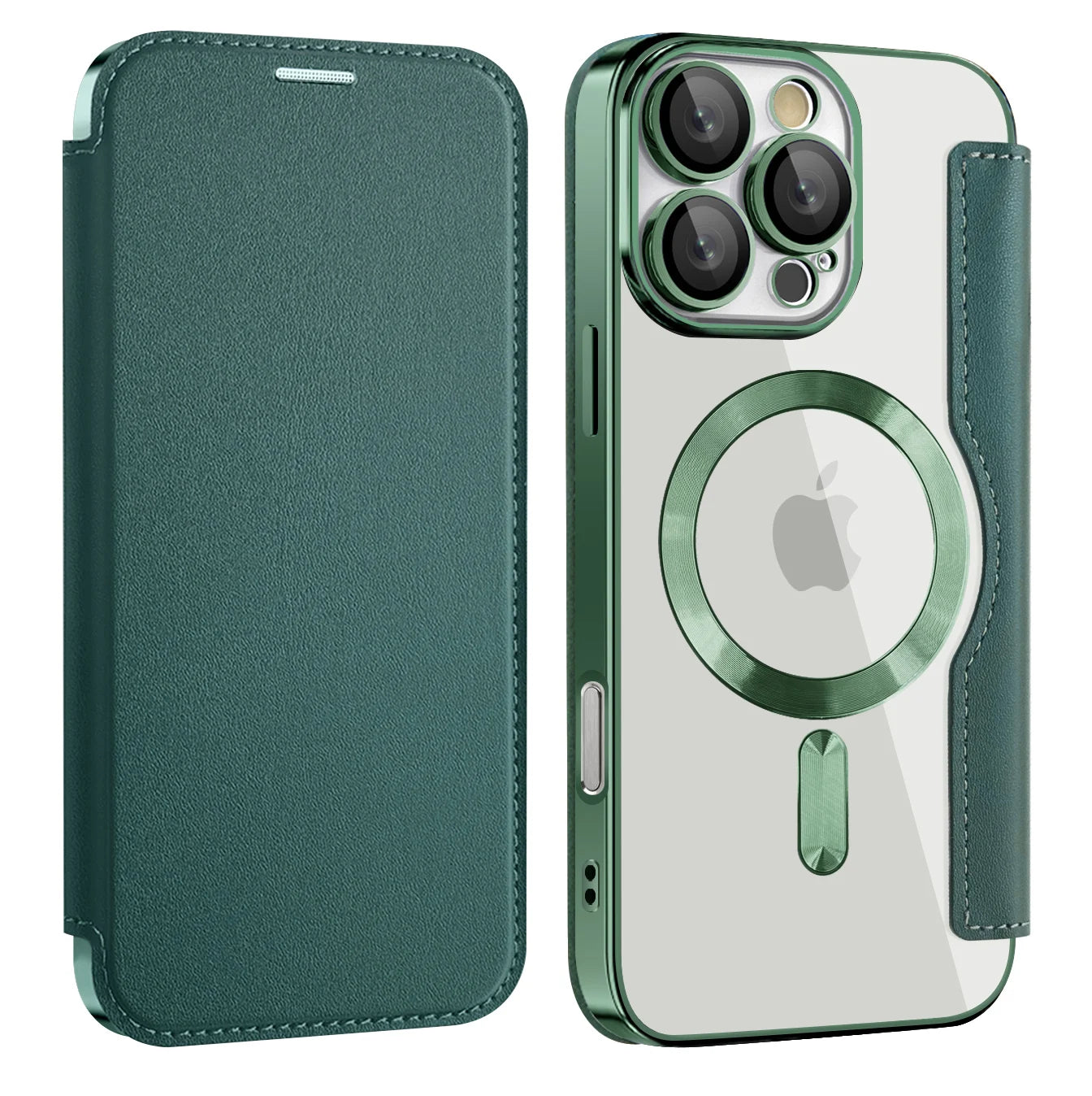 Magnetic Leather Flip Case for iPhone 17 Pro Max
