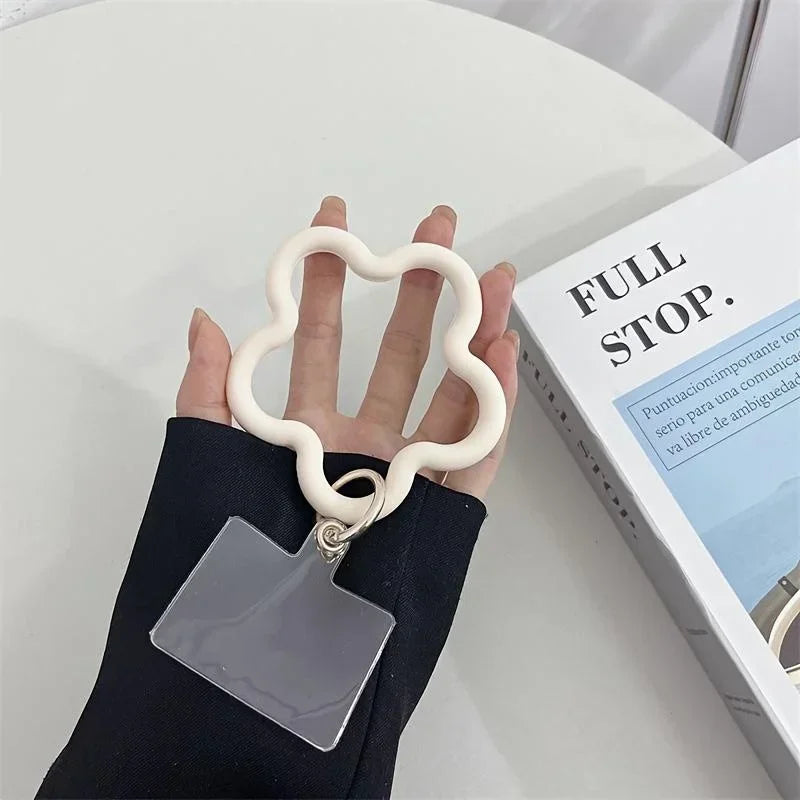 Silikon Armband Blumenmuster Lanyard Anti‑Fall