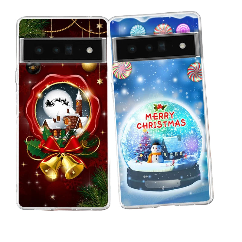 Transparent TPU case with snow motif for Google Pixel 8