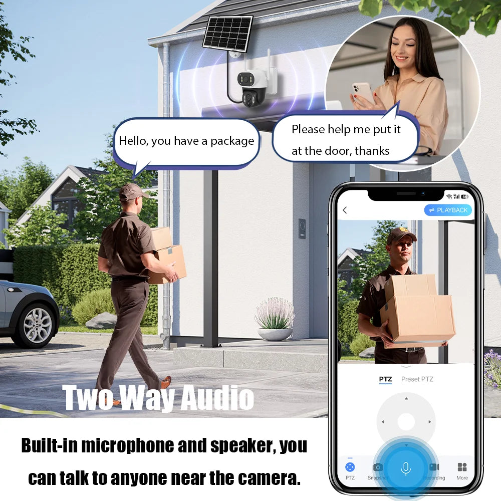 Solar WLAN Outdoor Kamera mit 8MP und Nachtsicht