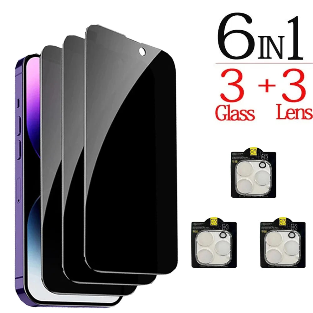 1-4 pieces iPhone anti-spy glass