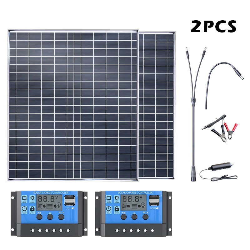500W Solar-Powerbank Kit mit 12V/18V Panel