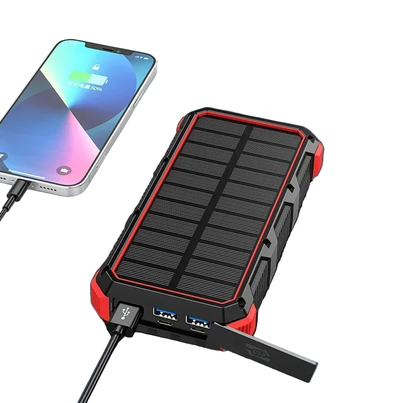 36800mAh Solar Power Bank with Cable & Wireless