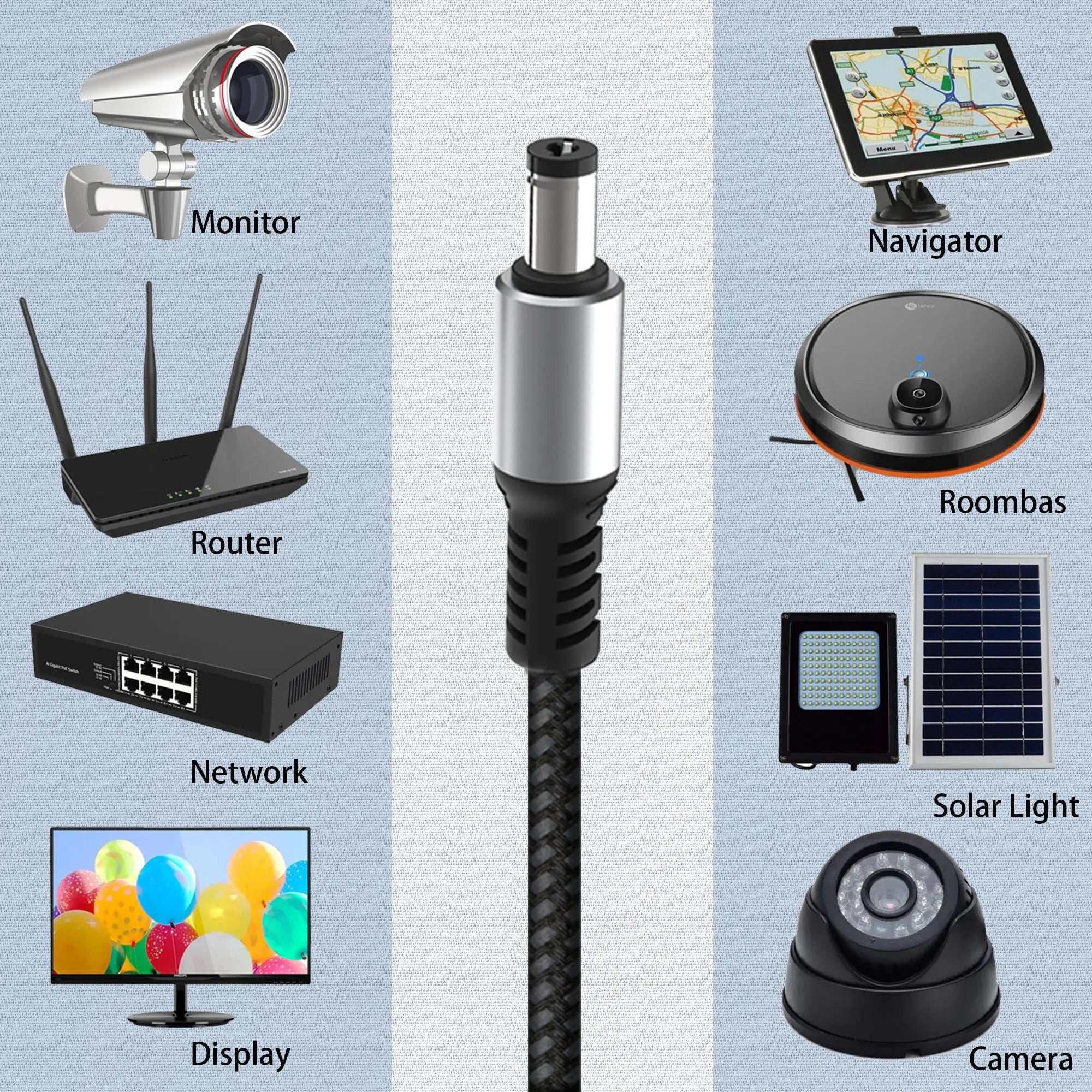 USB-C auf DC 5,5x2,1 mm Netzkabel Aluminium