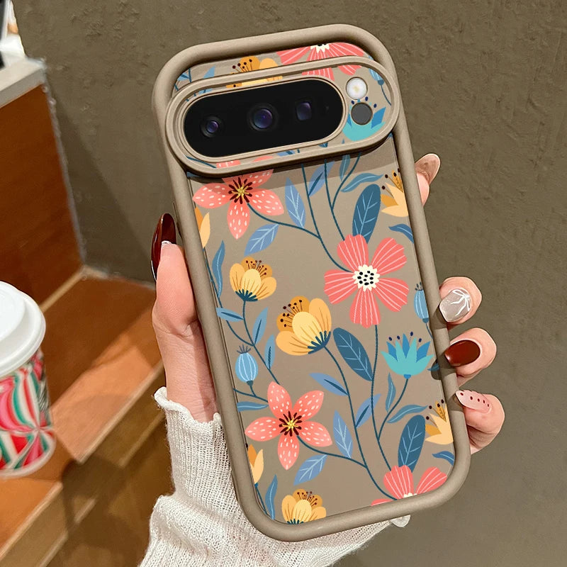 Bunte Blumen TPU-Hülle für Pixel 7–9