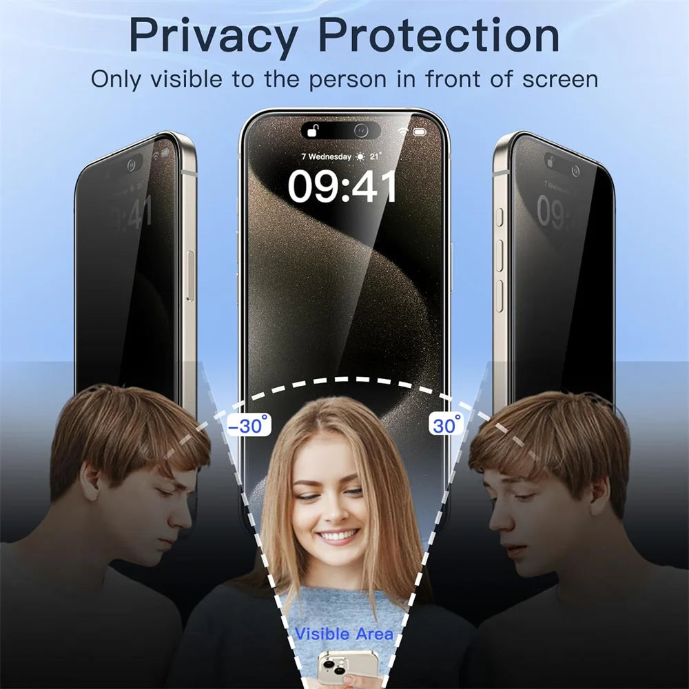 1-4 pieces iPhone anti-spy glass