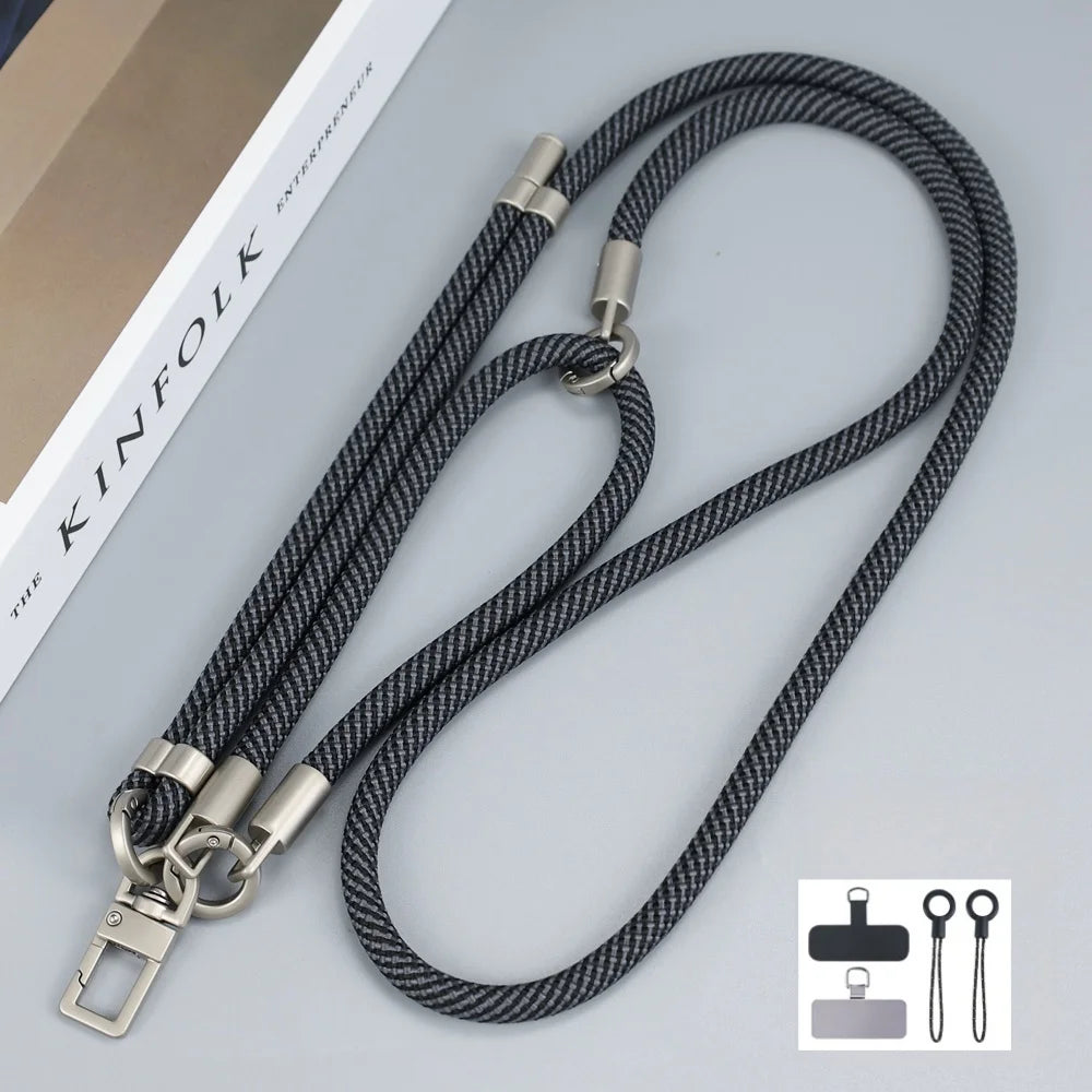 150 cm verstellbares Handy-Lanyard mit abnehmbarem Kartenclip