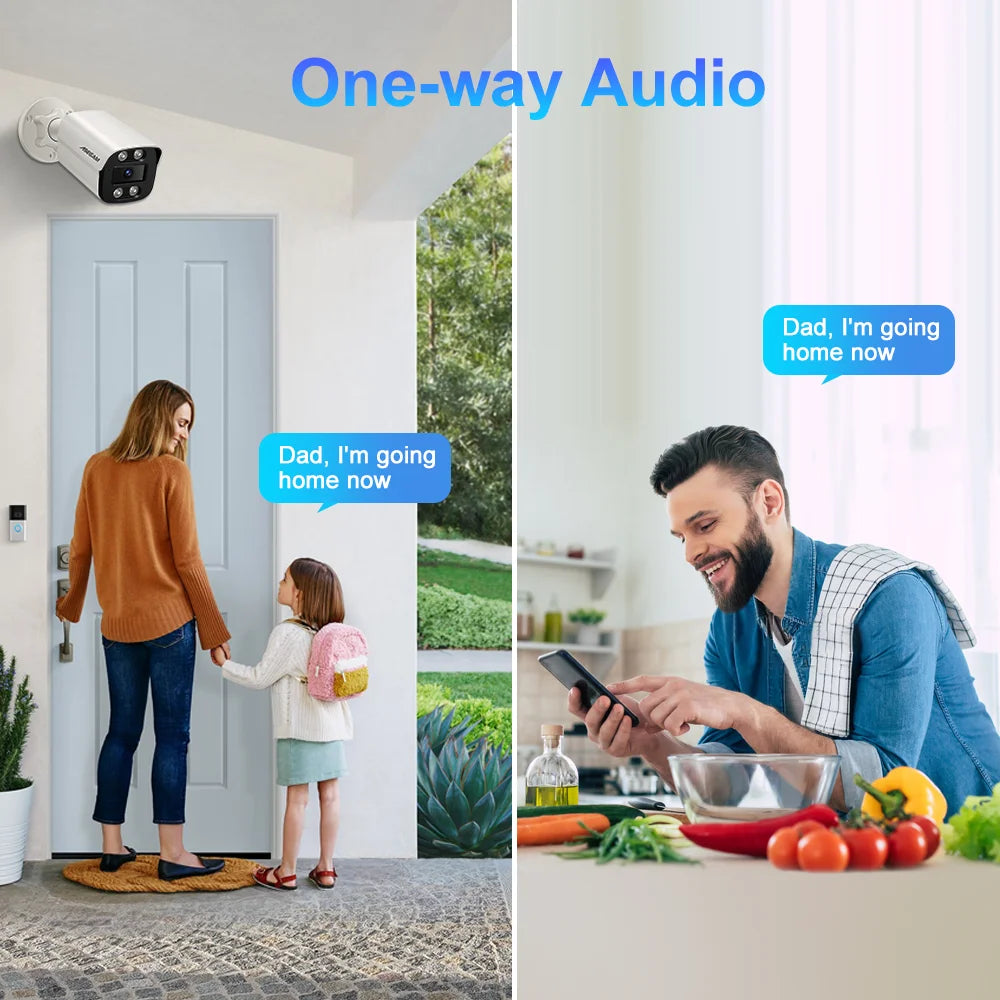 New 4K 8MP PoE IP Camera Outdoor Audio