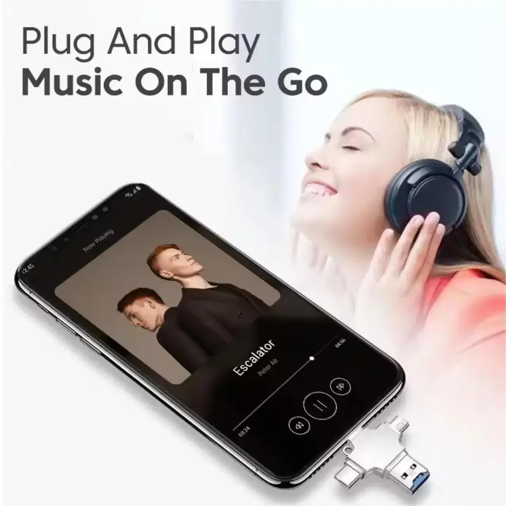 4-in-1 Micro SD Kartenleser für iPhone iPad Android