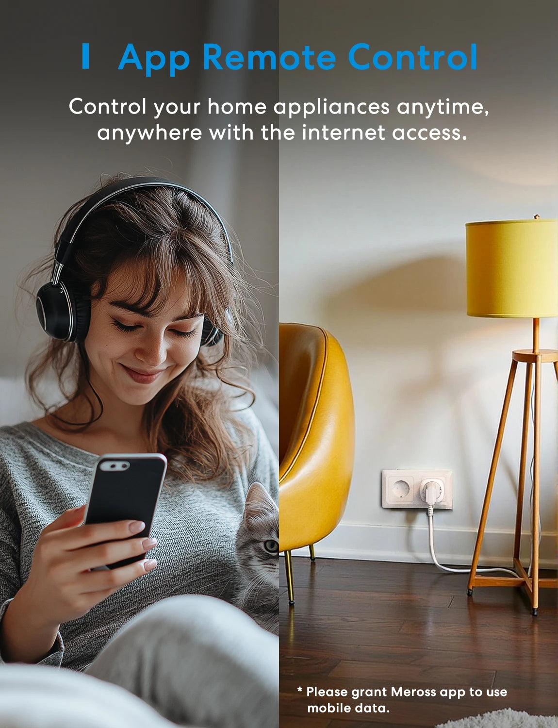 Smart Wi-Fi socket EU with energy monitoring