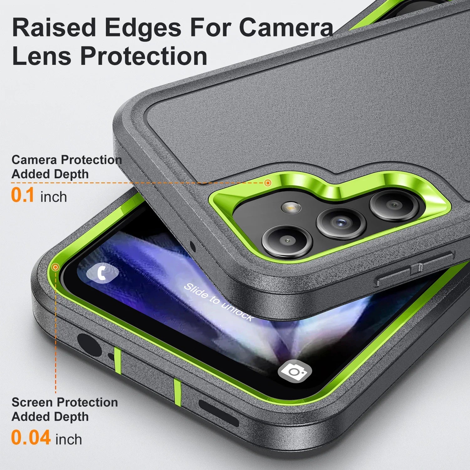 Robust anti-shock case with stand for Samsung