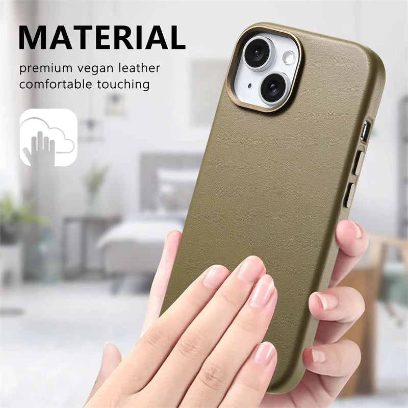 MagSafe Lederhülle mit Magnet für iPhone 17 Serie