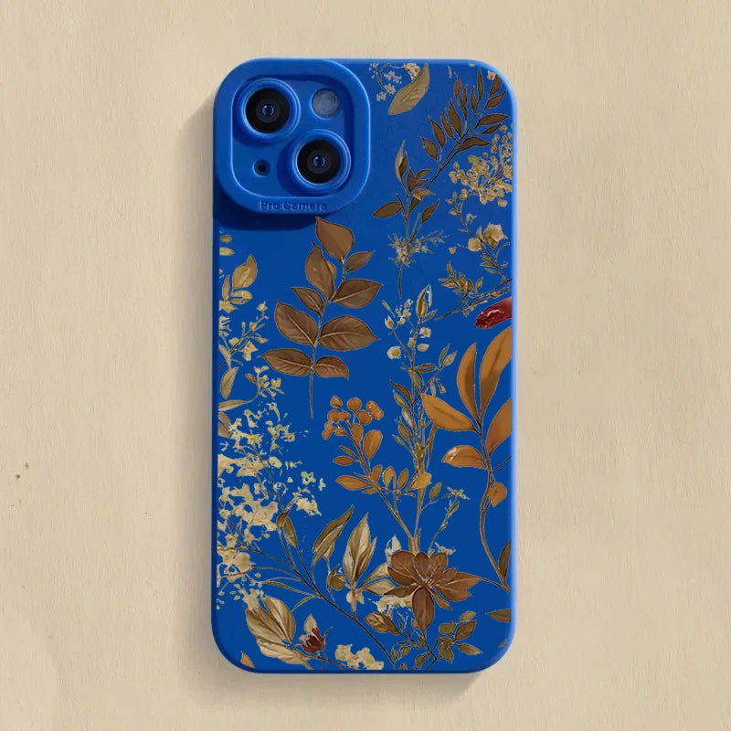 Herbstliche Blätter Hülle für iPhone aus Silikon