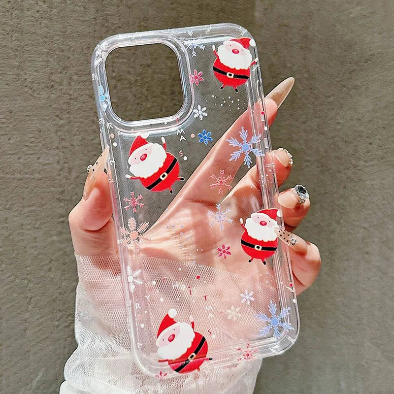 Schneeflocken Weihnachtsbaum Hülle für iPhone 17