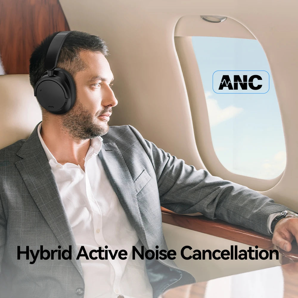 AUSDOM E7 PRO Kabellose Over-Ear ANC Kopfhörer 80h