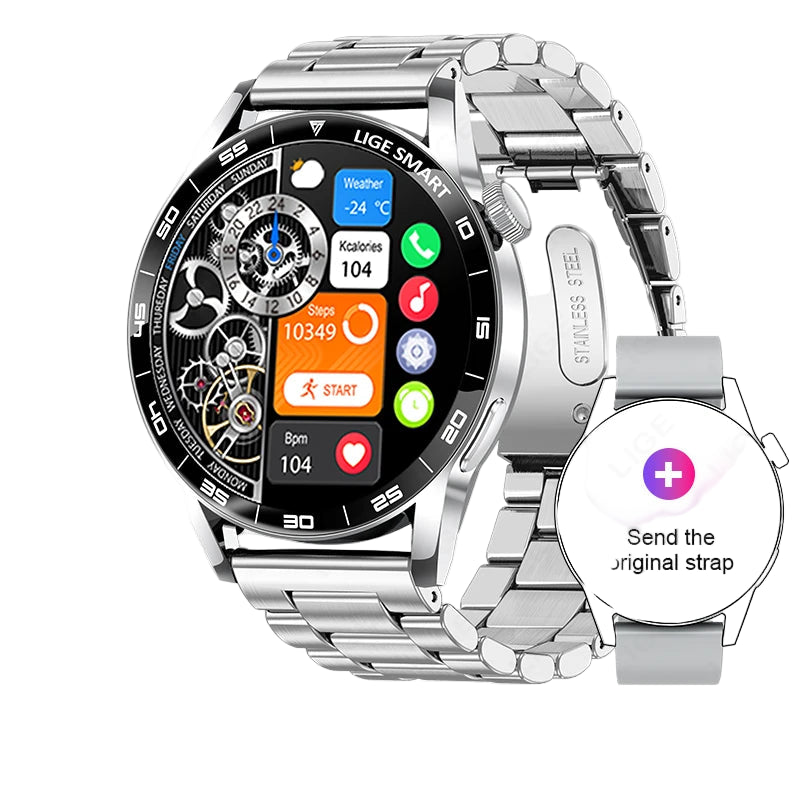 Full Touch Smartwatch mit AI Sprachassistent & Bluetooth Intelligente Fitnessuhr für Alltag & Sport