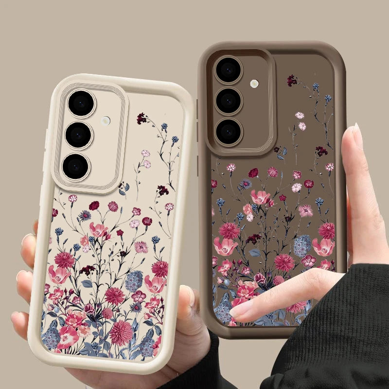 Elegant red floral case for Samsung Galaxy & A series