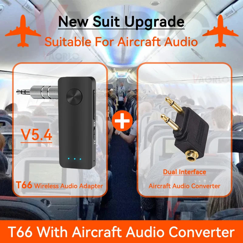 2-in-1 Bluetooth 5.4 Audio Adapter AUX mit Mikro