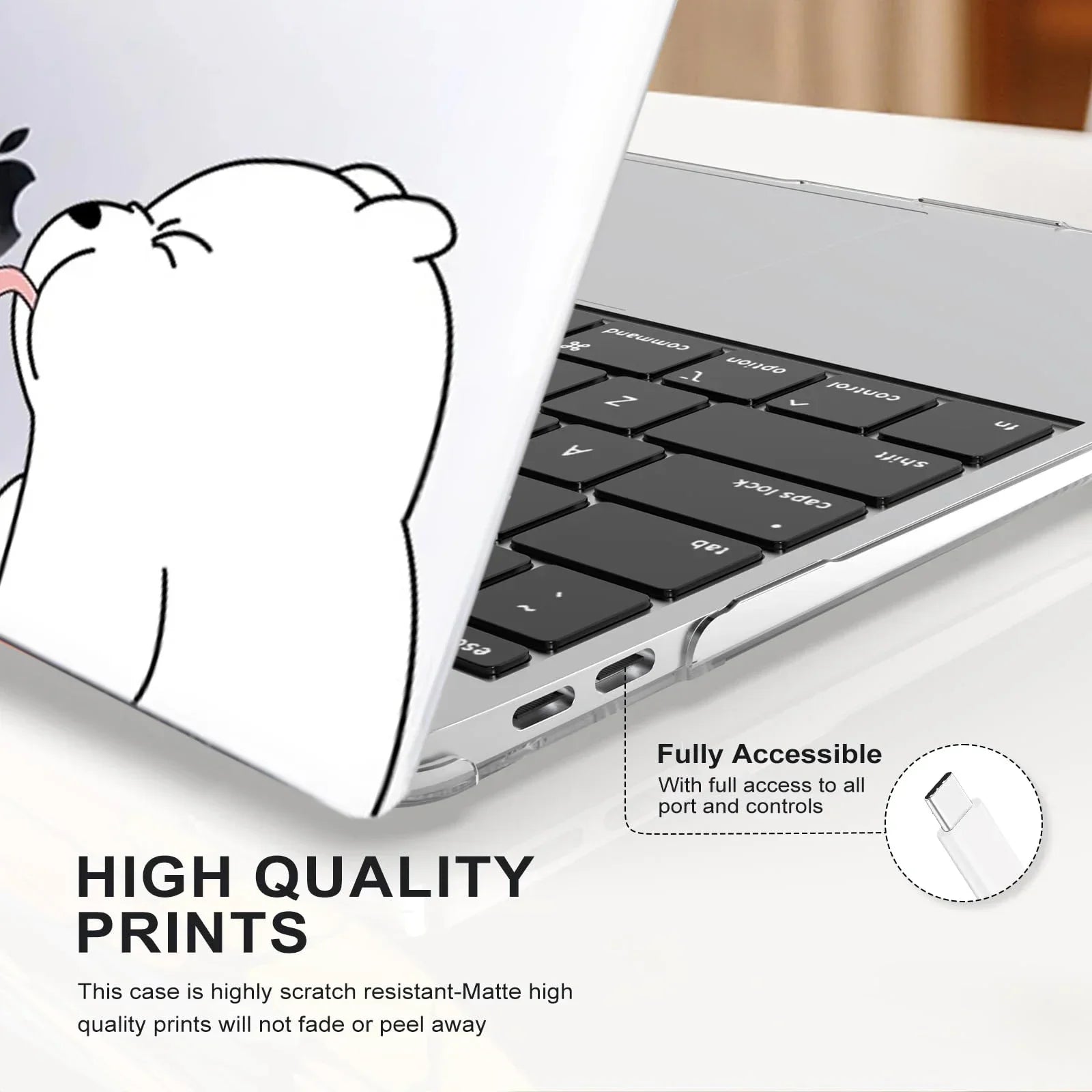 Hard shell case with print for MacBook