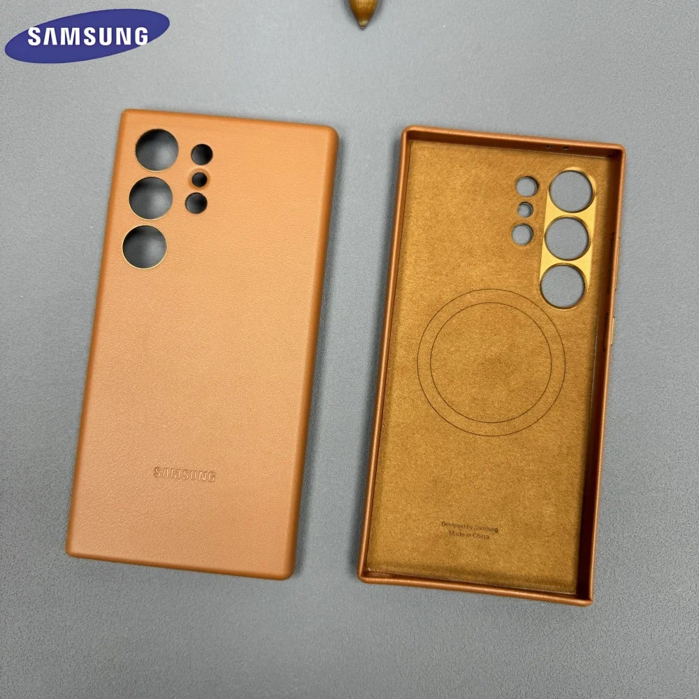 Lederhülle mit Magnet für Galaxy S25 Ultra