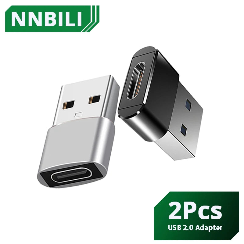 2er Set USB zu Typ-C OTG Adapter