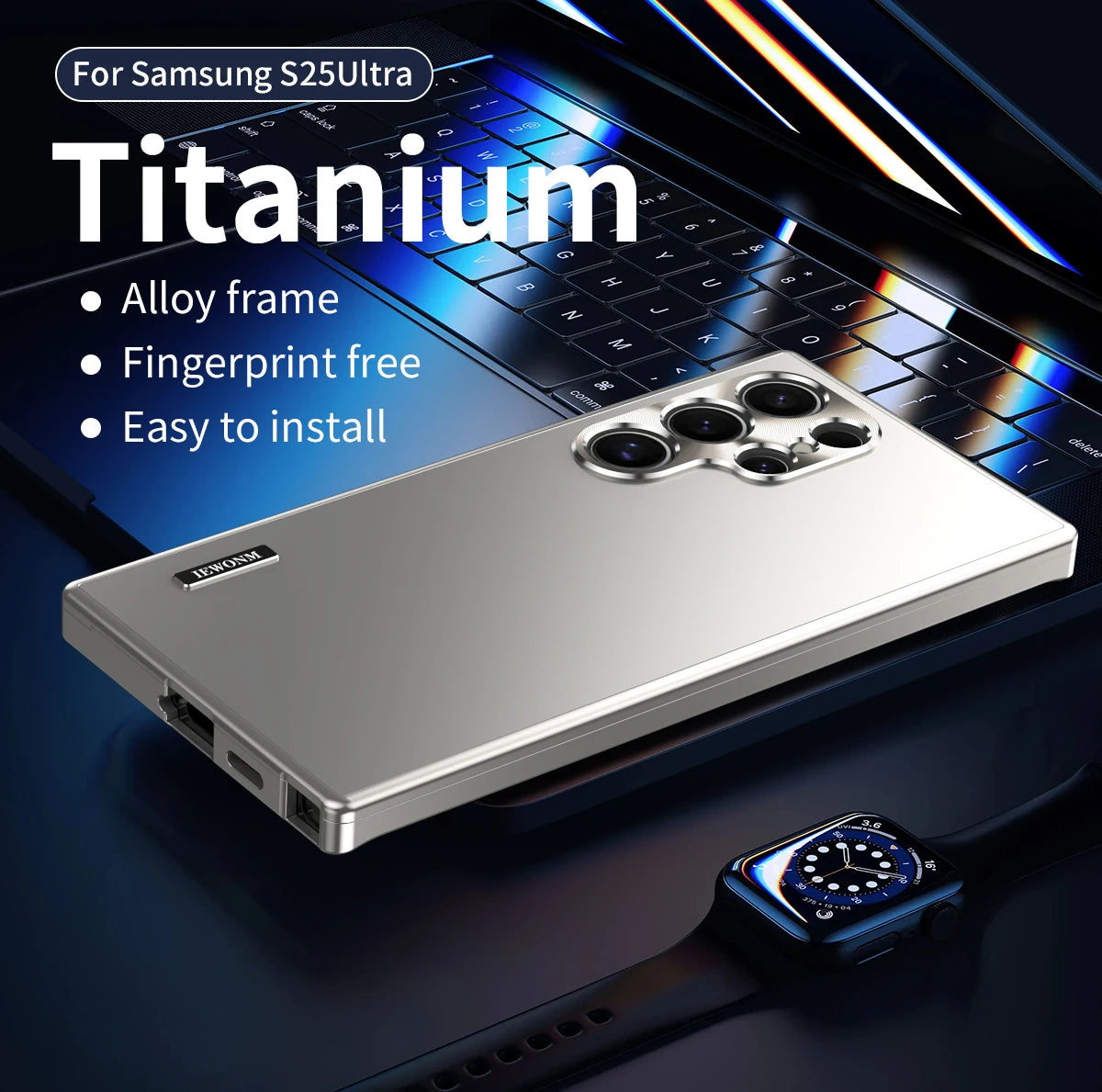 Magnetic aluminum case for Samsung S25 Ultra