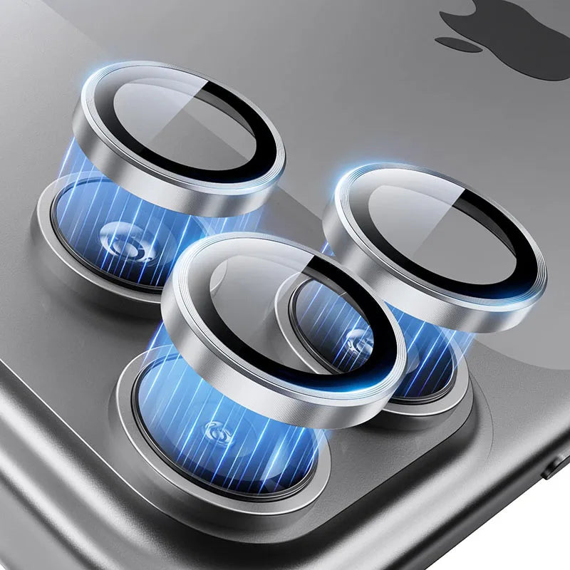 Aluminum camera lens protector glass for iPhone 17 Pro Max