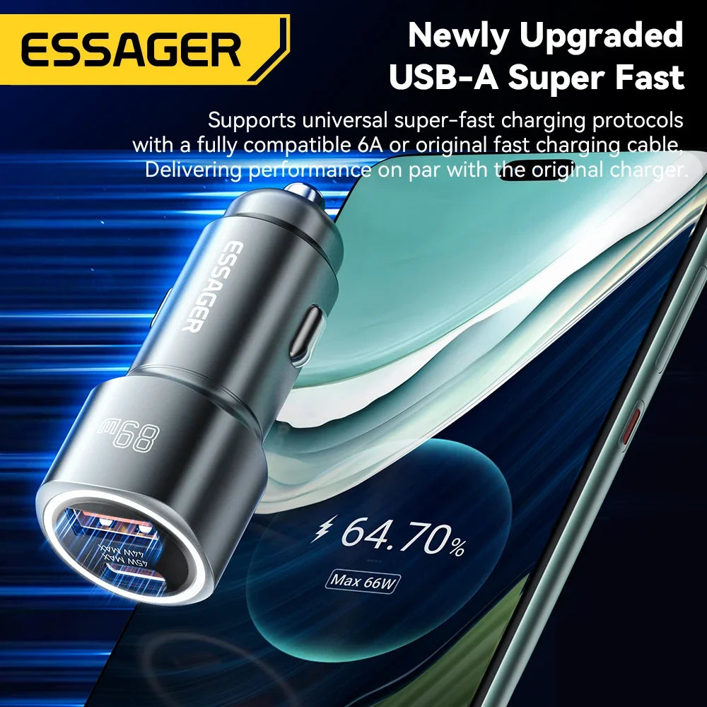 Essager 89W USB-C Autoladegerät 2 Ports