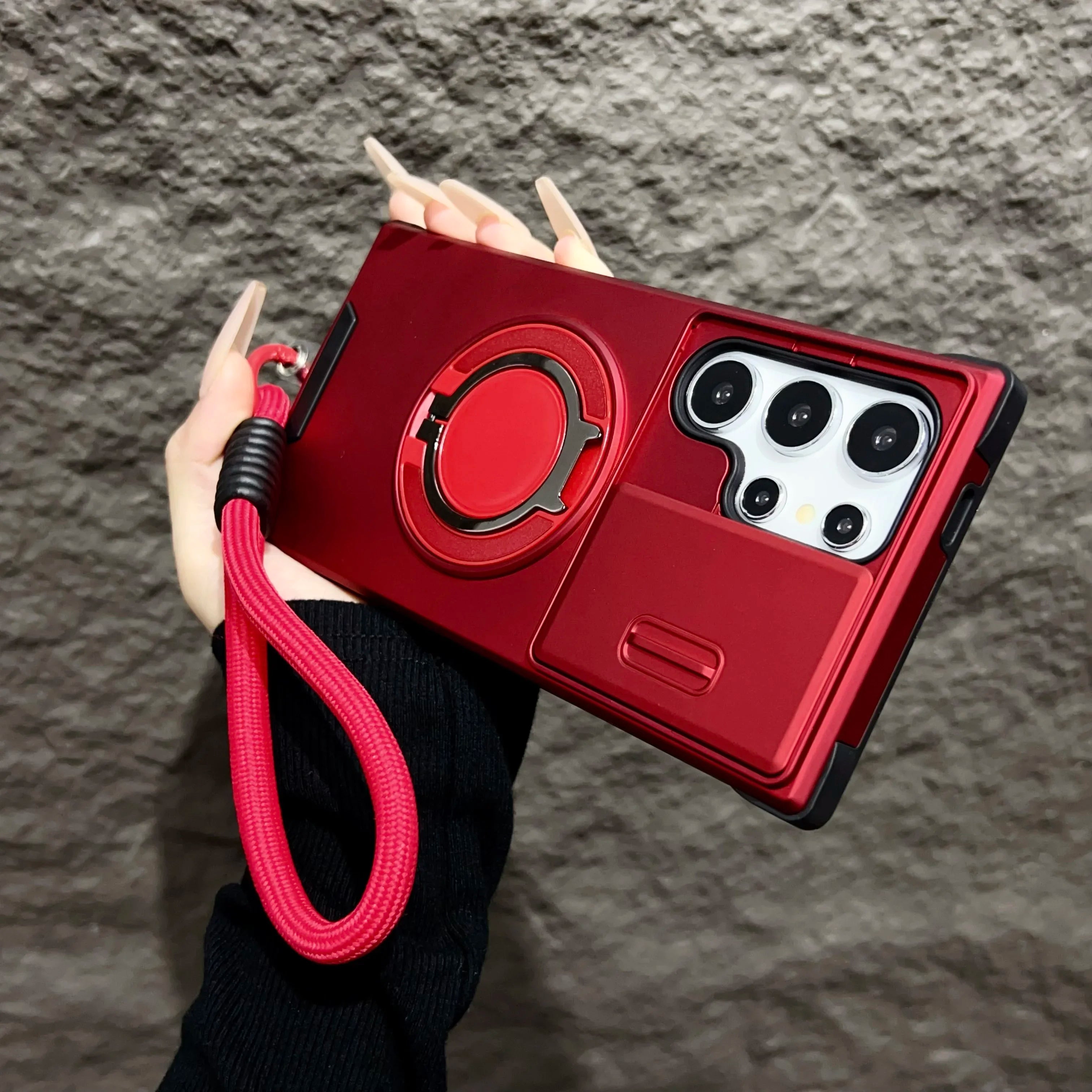 Magnetische Rüstungshülle mit Ständer für Galaxy S25