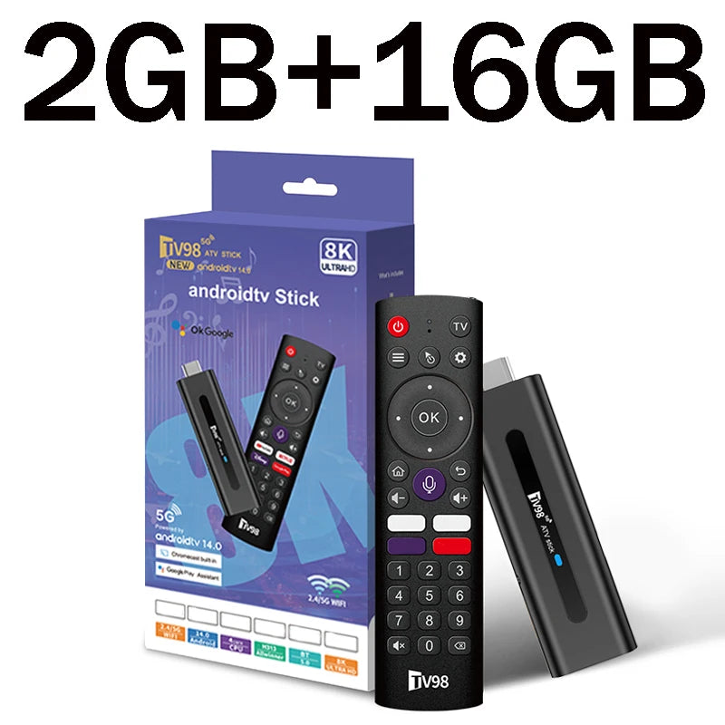 TV98 ATV Smart TV Stick 4K 8K Android 14