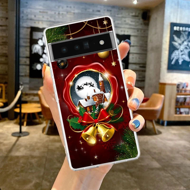 Transparent TPU case with snow motif for Google Pixel 8