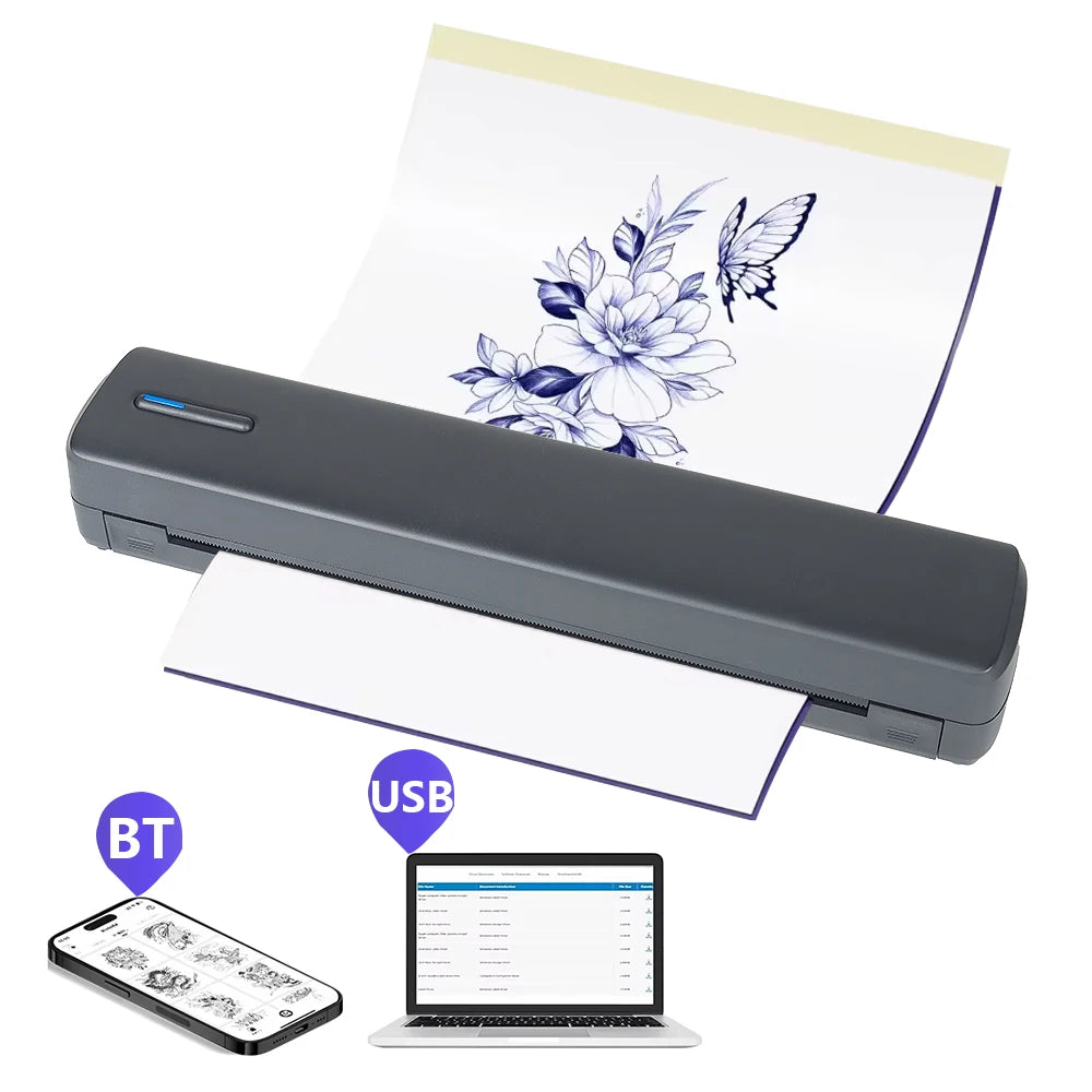 C80 Wireless Tattoo Stencil Printer, A4 Thermal Printing