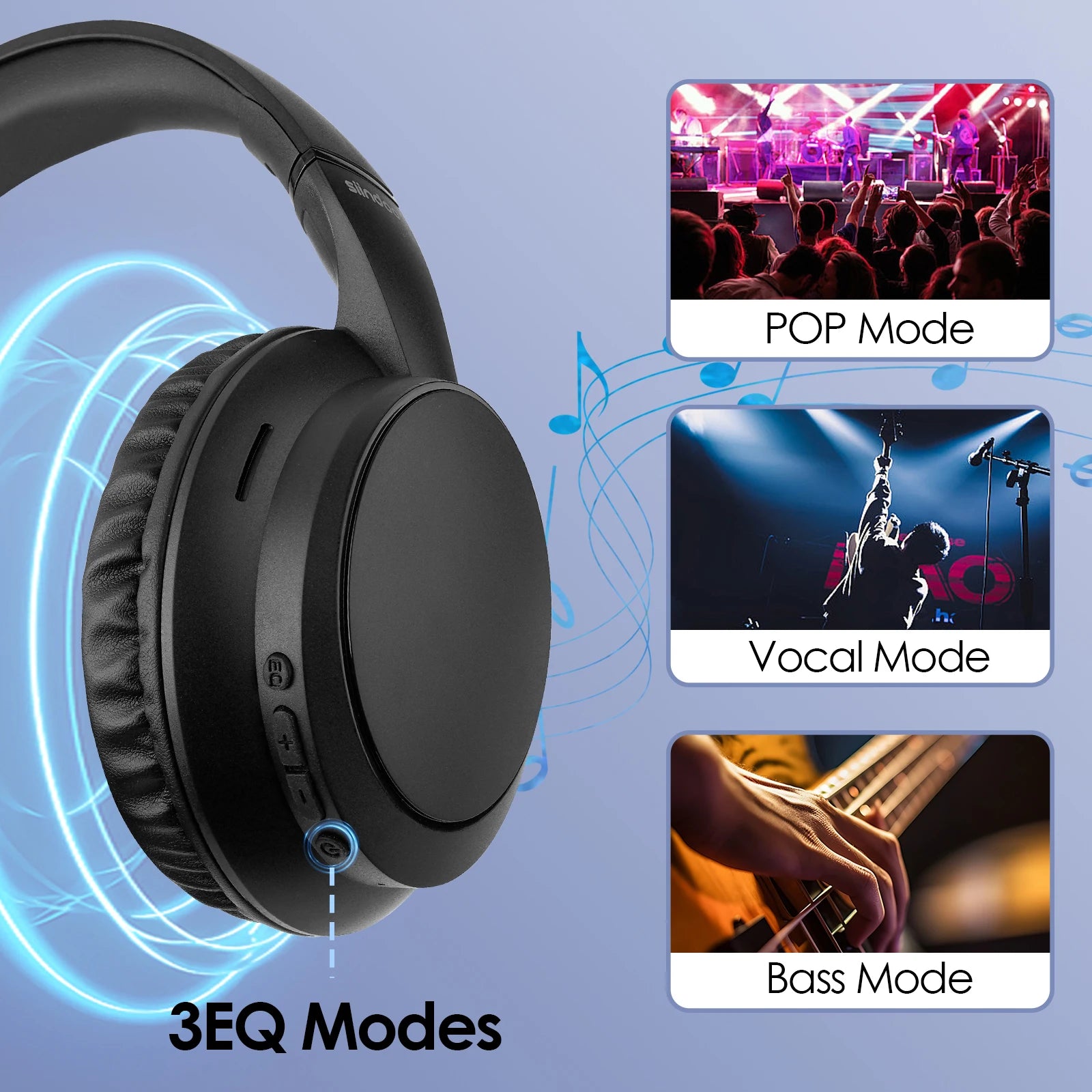 Siindoo JH-820 Faltbare Bluetooth-Kopfhörer