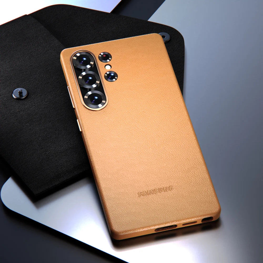 Ledertasche mit Schaffell-Textur für Galaxy S25-Serie